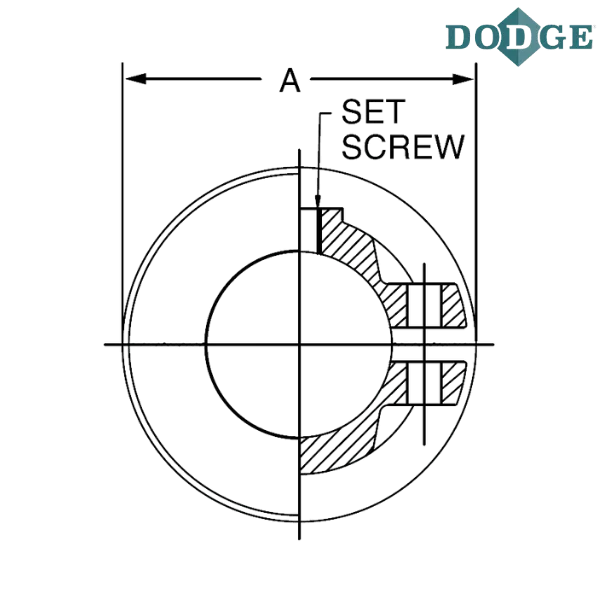 010032 DODGE - 2 11/16 SOLID IRON COLLAR