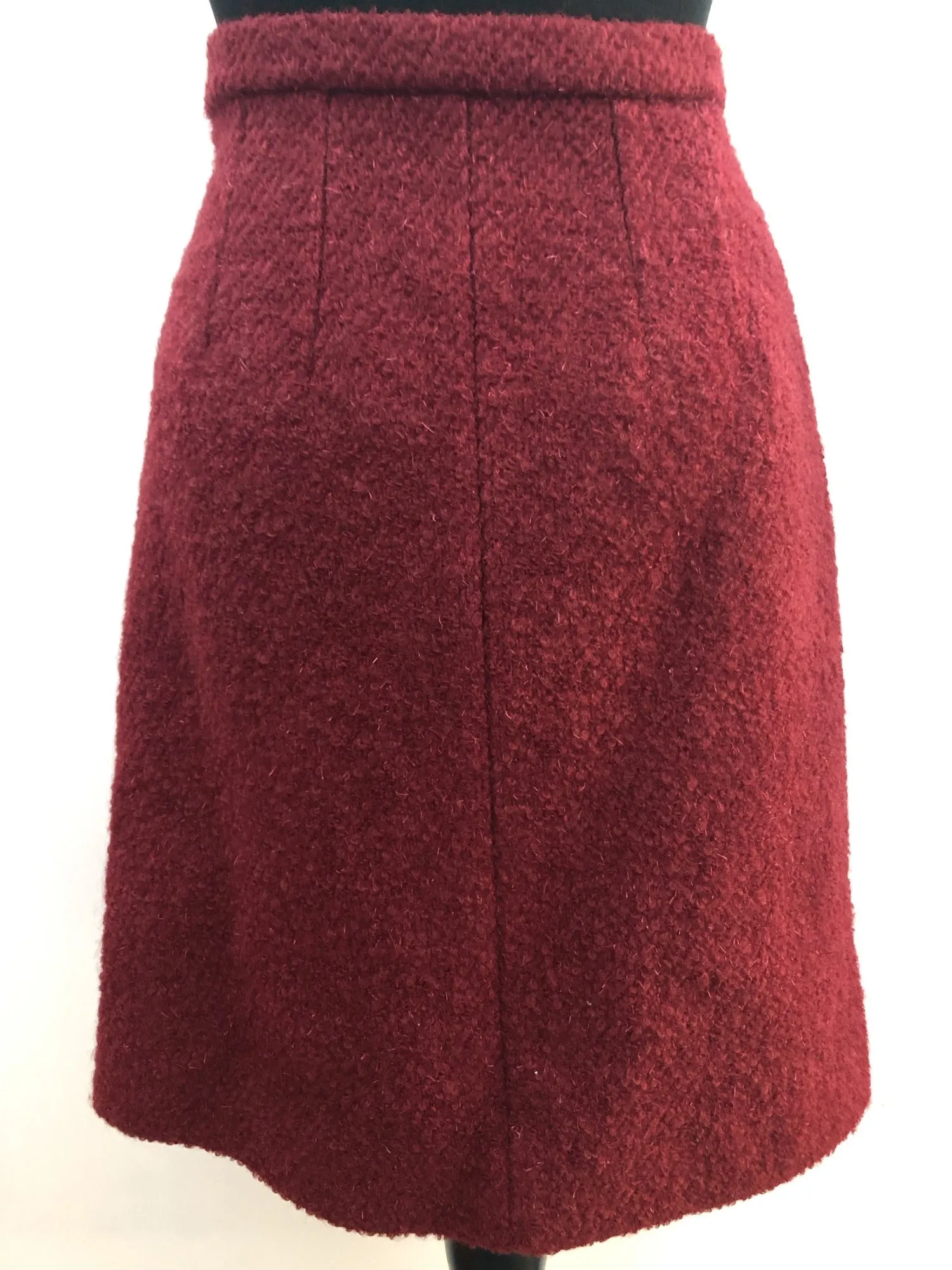 1960s Two Piece Fur Collar Jacket and Skirt Set - Size 6
