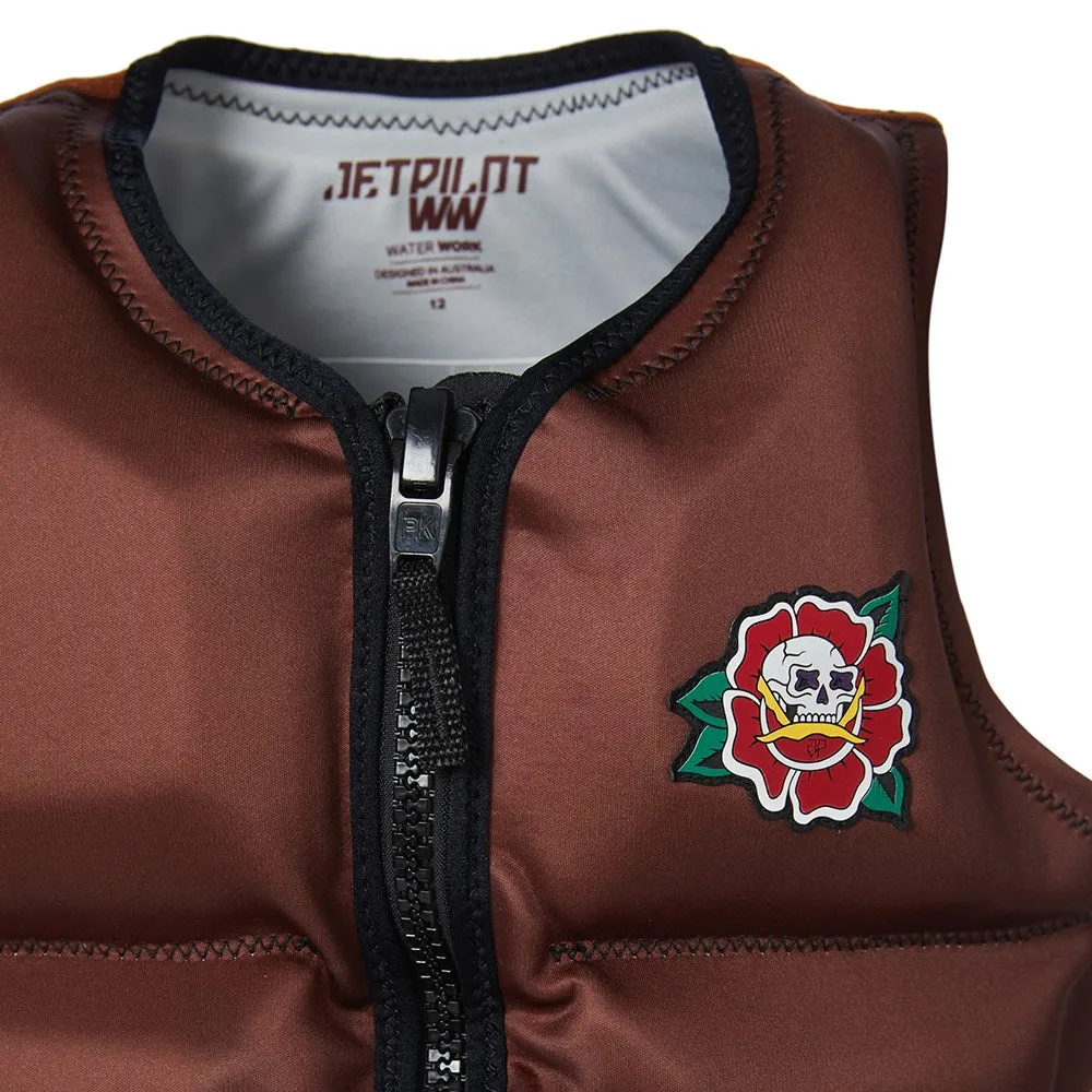 2024 Jetpilot X1 Boys Youth Neo Vest Sub - Coffee