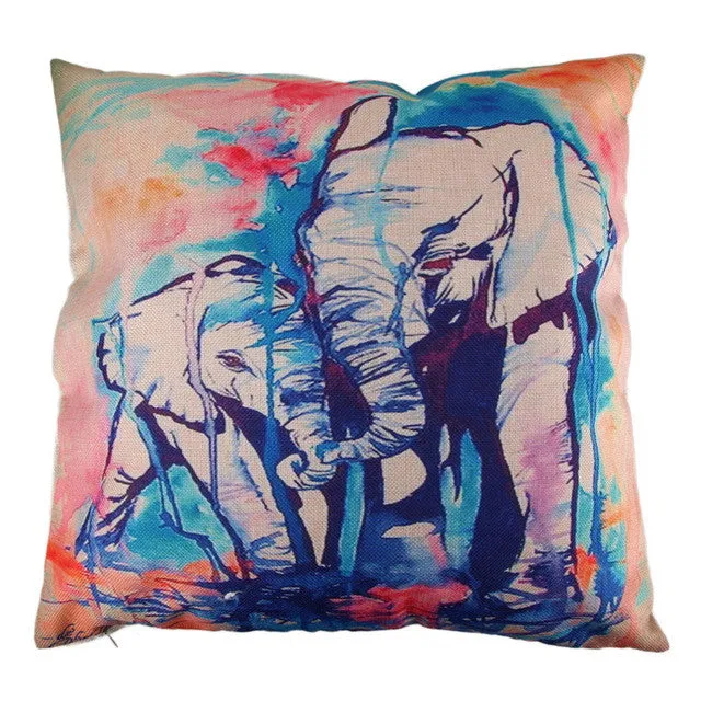 45 cm Colorful Elephant Throw PillowCases