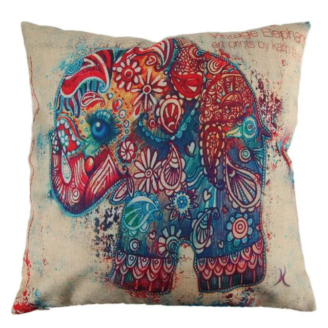 45 cm Colorful Elephant Throw PillowCases