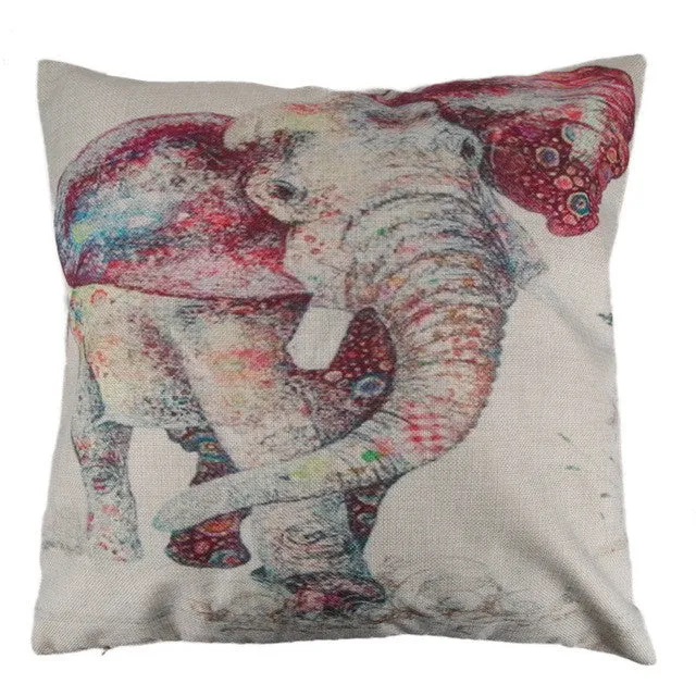 45 cm Colorful Elephant Throw PillowCases