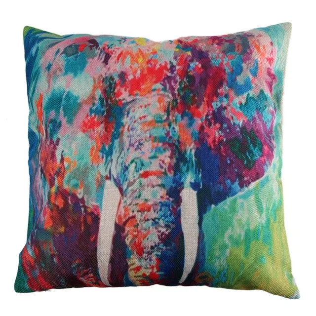45 cm Colorful Elephant Throw PillowCases
