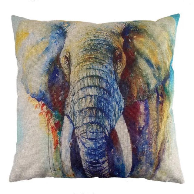 45 cm Colorful Elephant Throw PillowCases