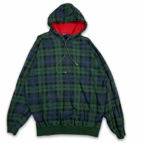 90s Polo ralph lauren black watch hoodie XL