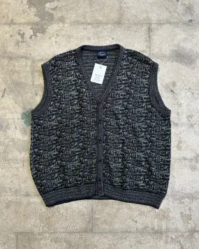 90s Vintage Patterned Knitted Vest - XL