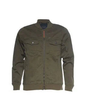 A TIZIANO Davis | Solid Bomber Jacket (Dark Olive)