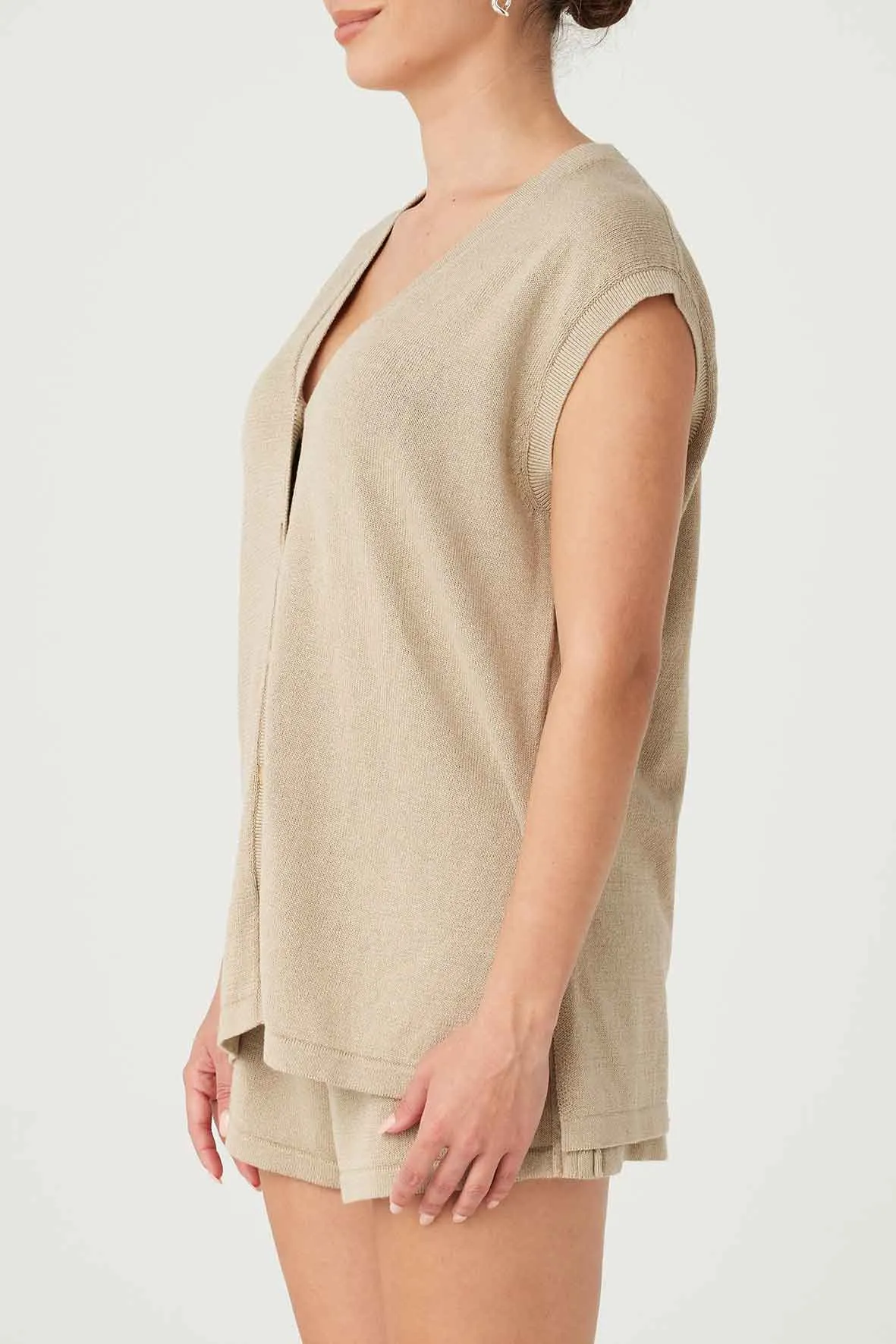 Ada Vest - Taupe