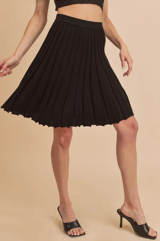 Aemi Co Elastic Waist Knit Skort