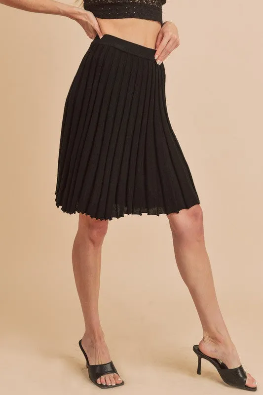 Aemi Co Elastic Waist Knit Skort