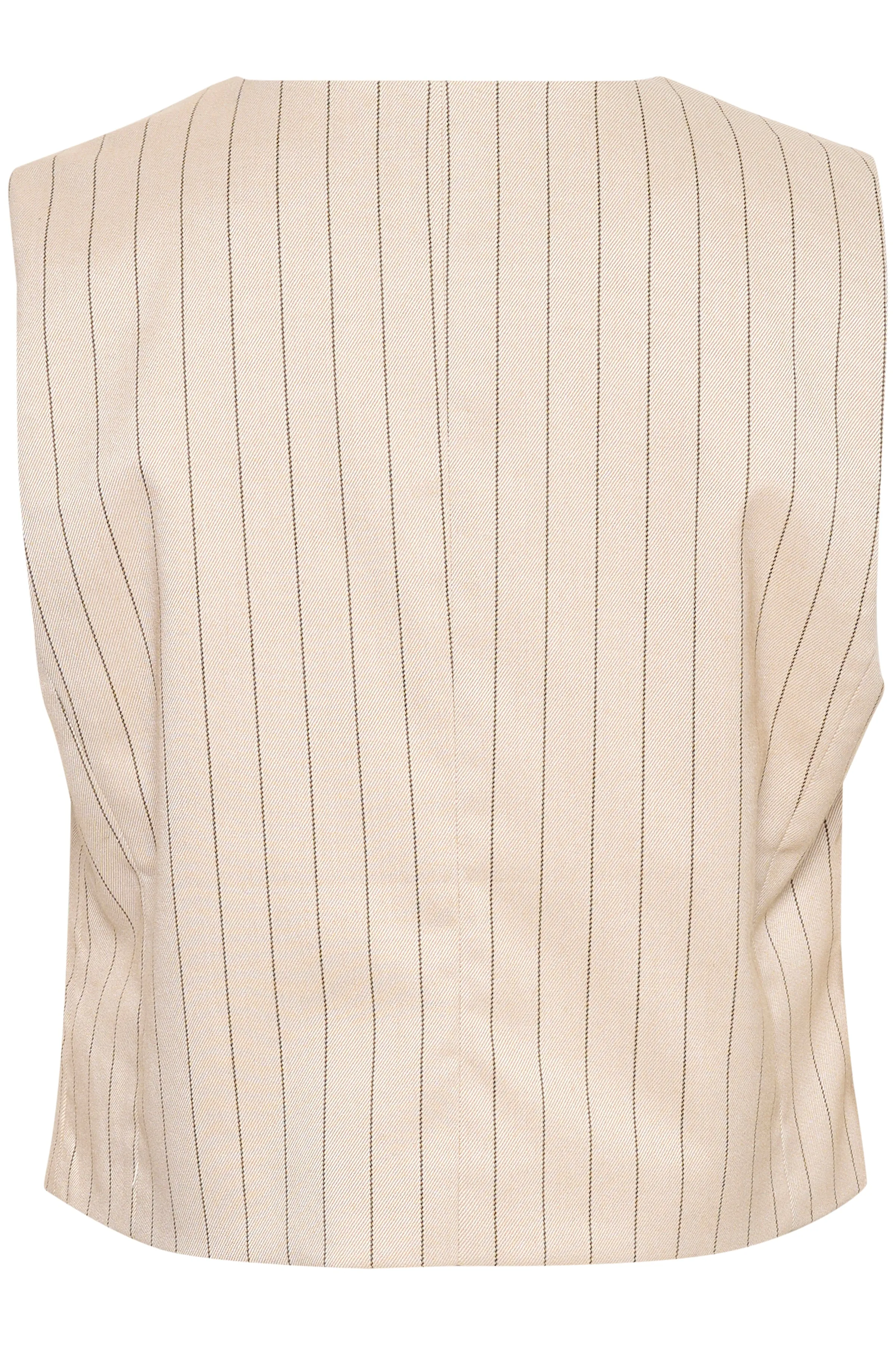Agathe waistcoat sand/black pin stripe
