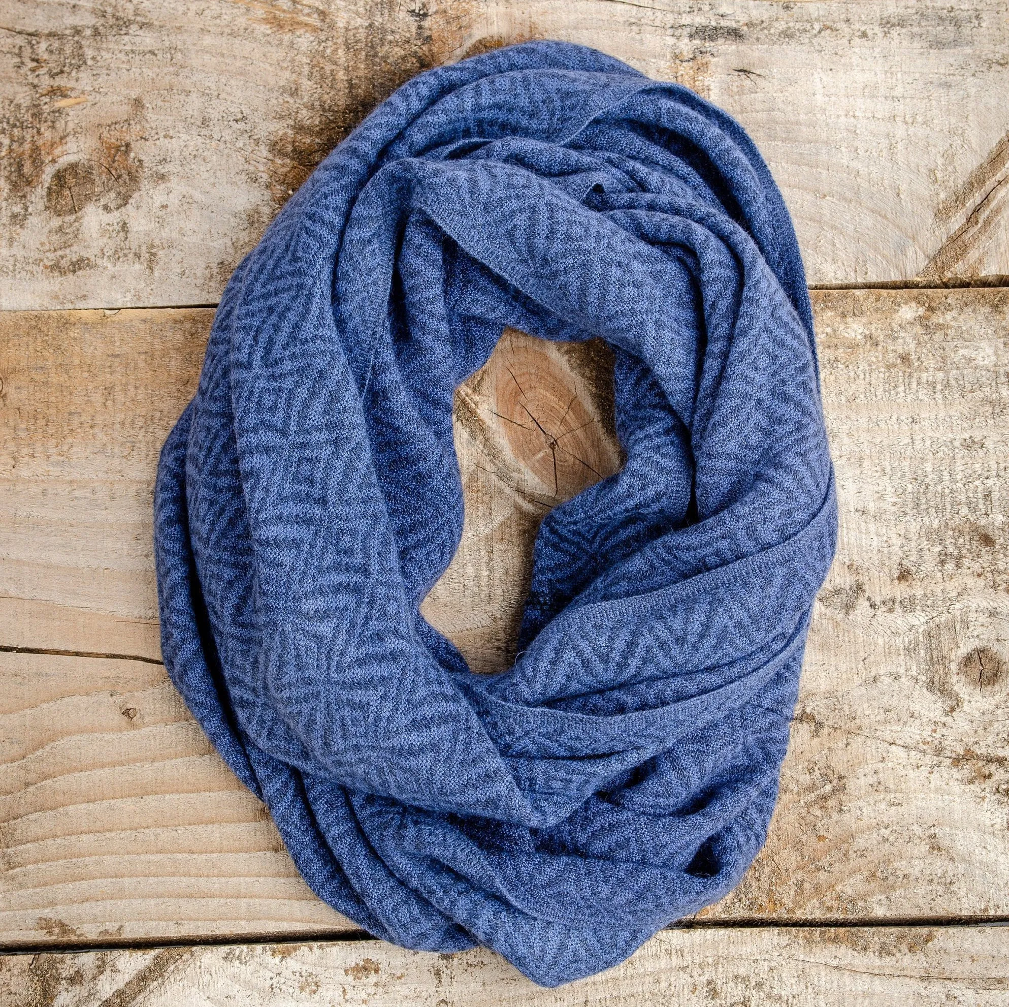 Alpaca Wool Soft Knitted Infinity Scarf, Mustard Yellow