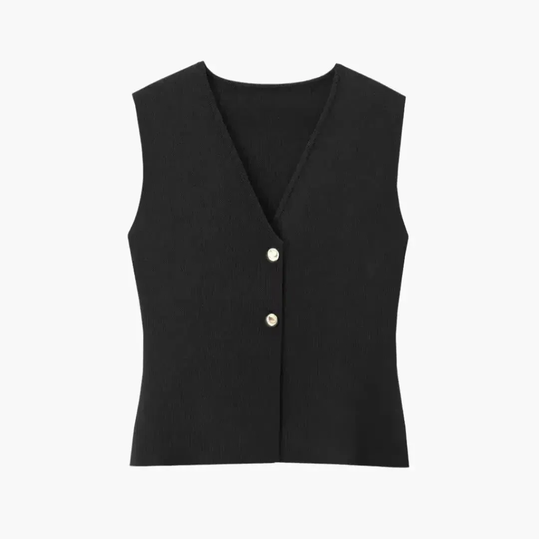 Amadée – V-neck collar – Cropped vest top