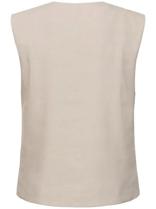 ANINE BING   Lena linen blend vest 