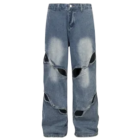 'Anomaly' Pin Clasp Baggy Denim Jeans