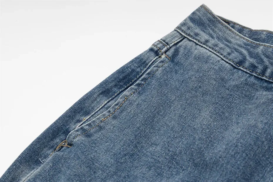 'Anomaly' Pin Clasp Baggy Denim Jeans