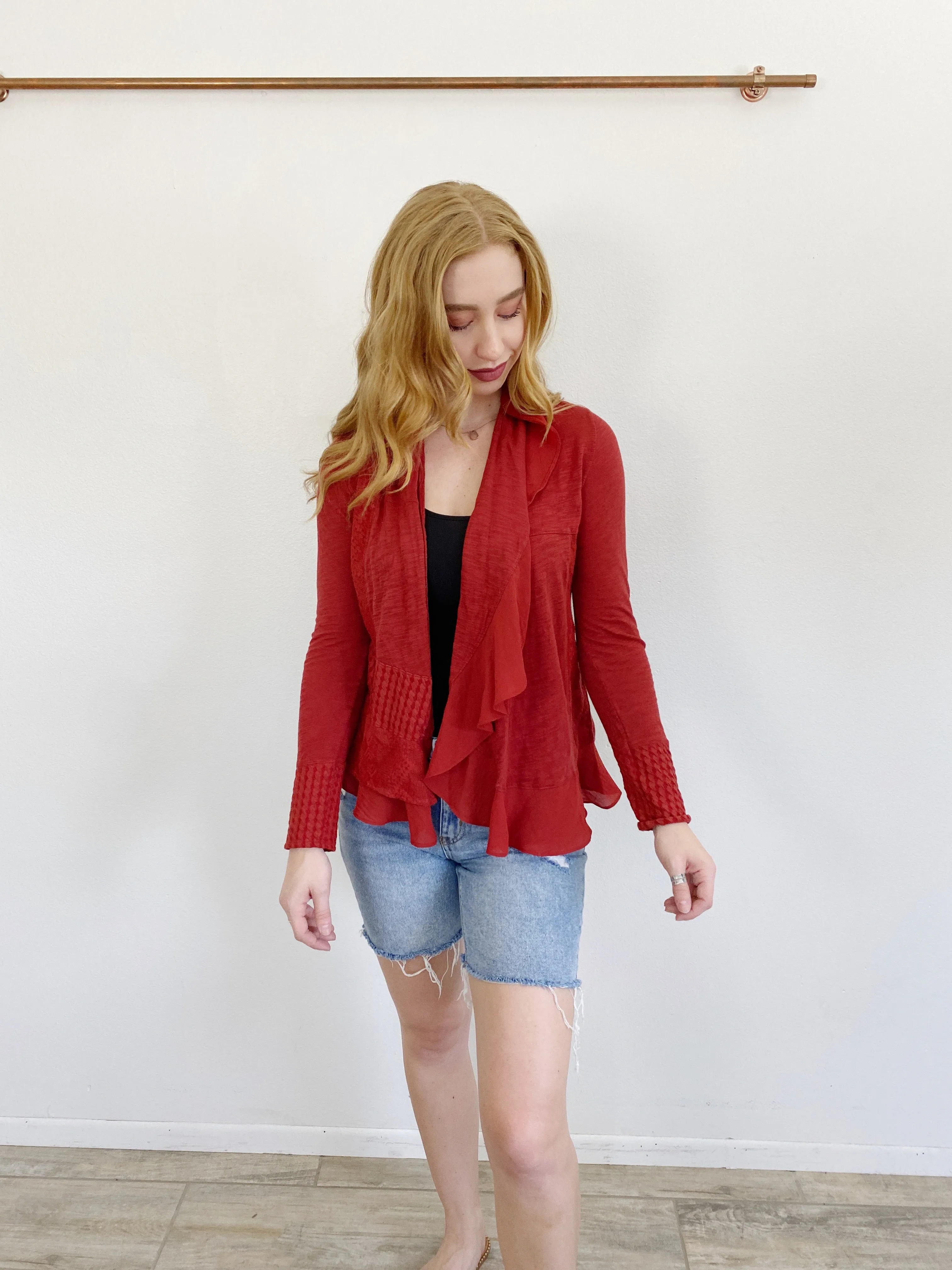 Anthropologie Meadow Rue Embroidered Cardigan Duster Small