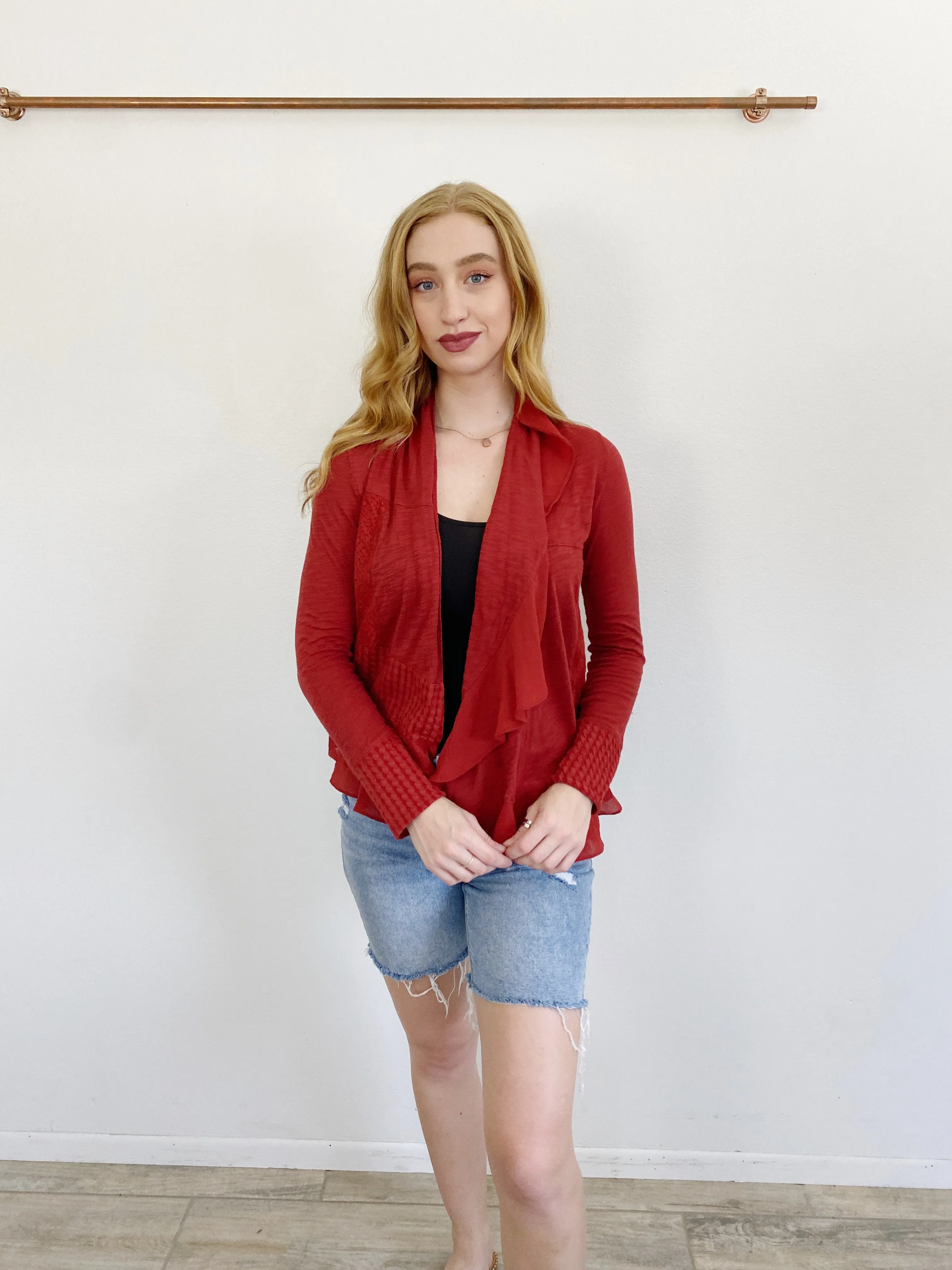 Anthropologie Meadow Rue Embroidered Cardigan Duster Small