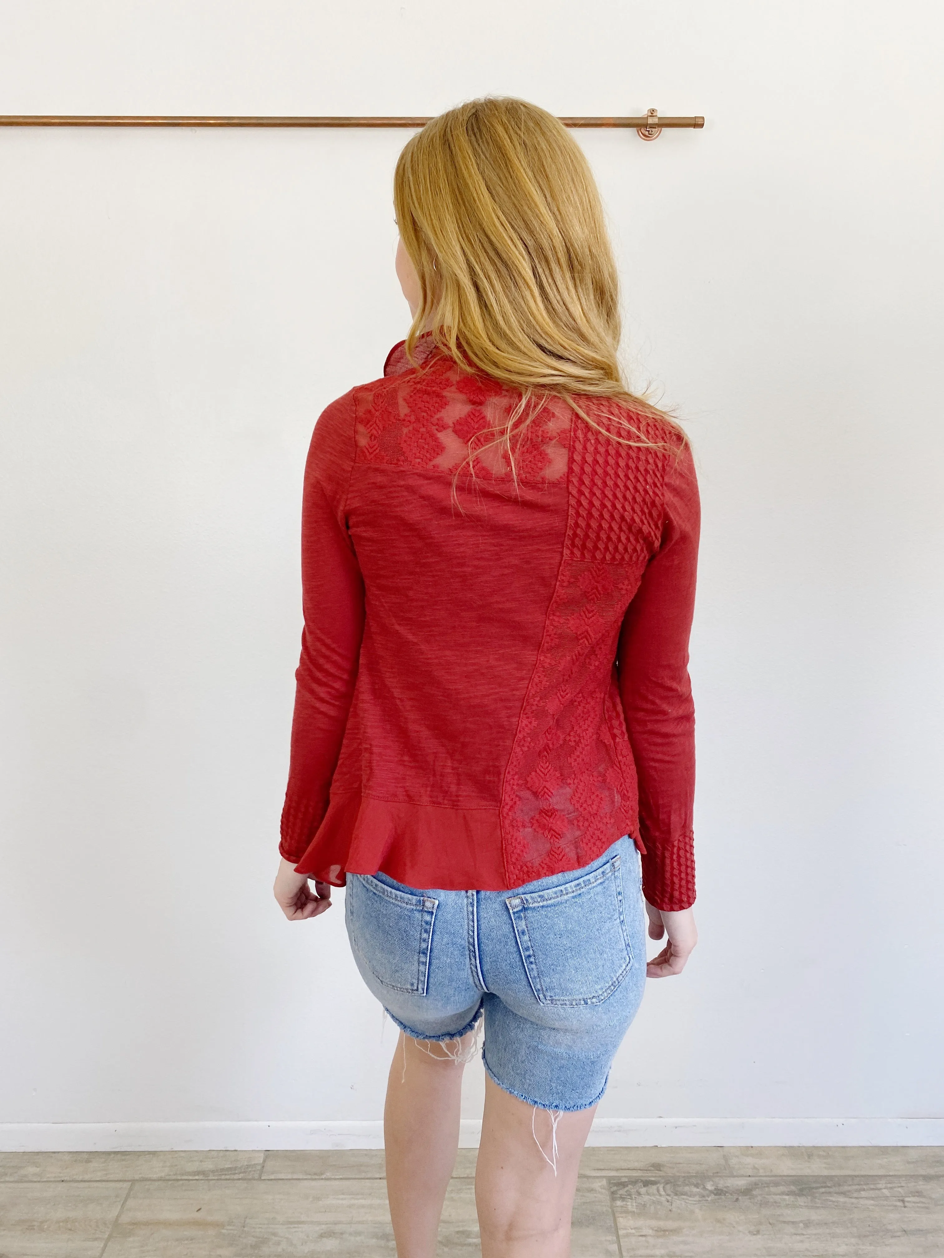 Anthropologie Meadow Rue Embroidered Cardigan Duster Small