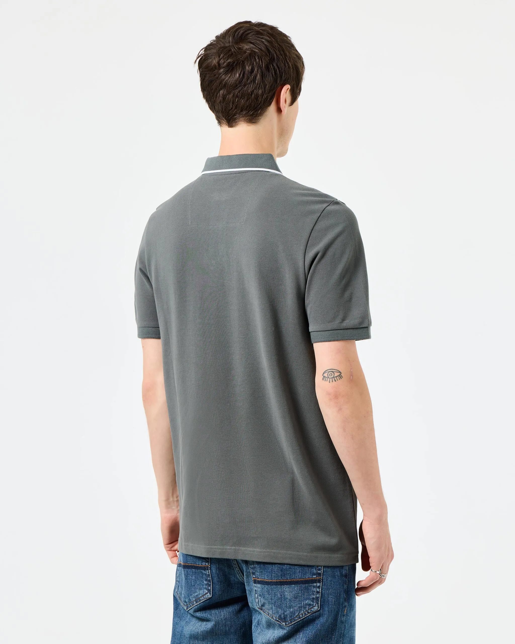 Astola Polo Shirt Zinc/White