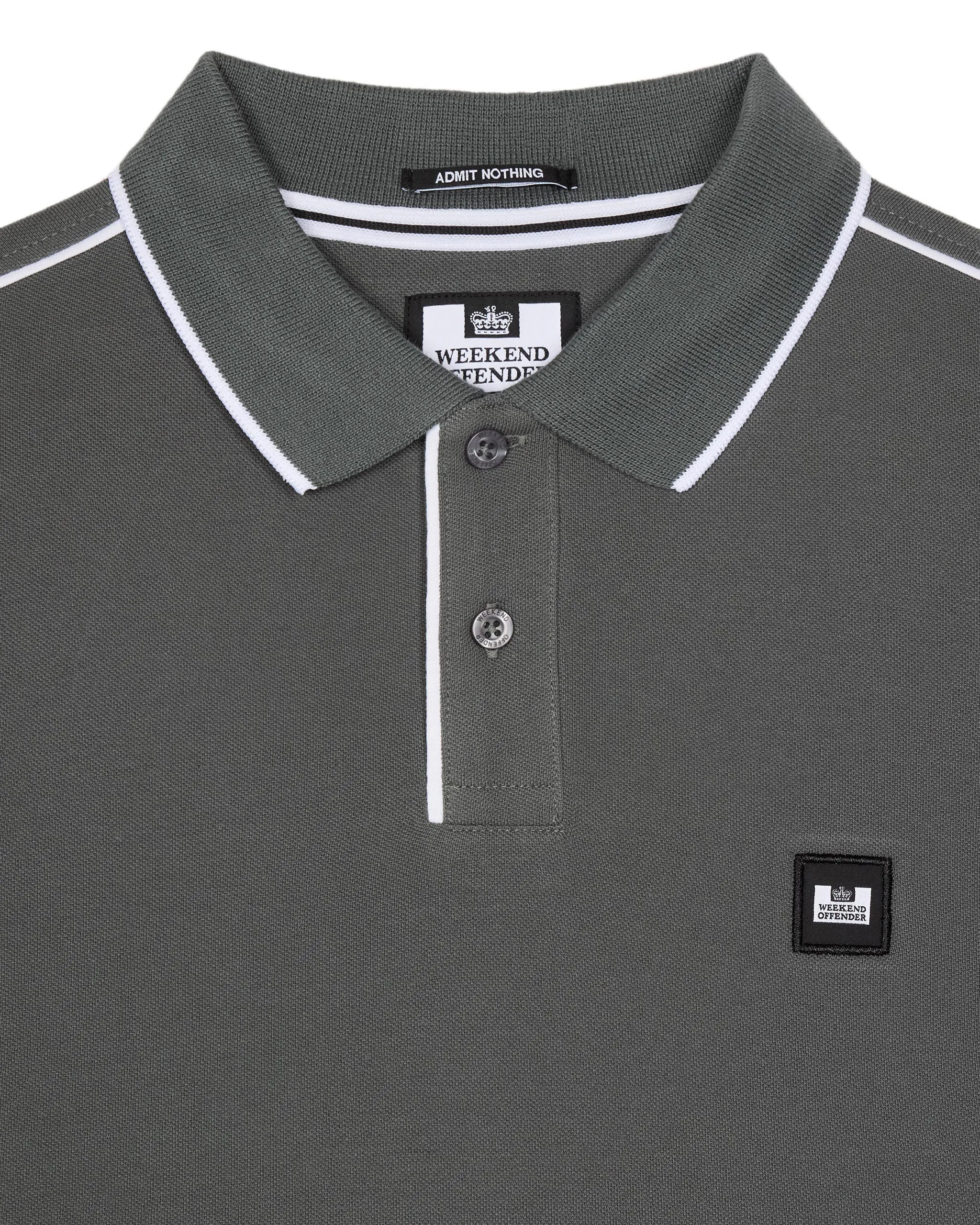 Astola Polo Shirt Zinc/White