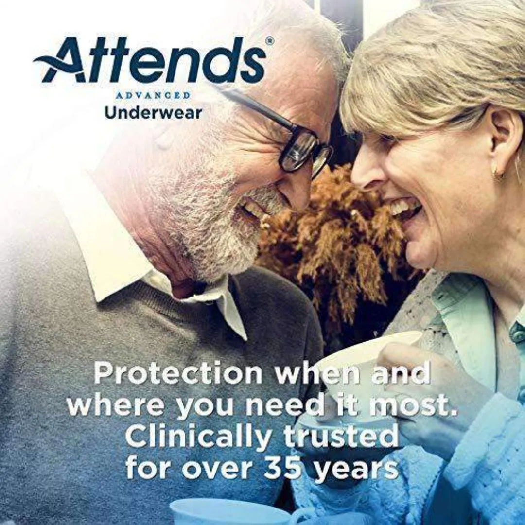 Attends Advanced Protective Underwear with Advanced DermaDry Technology for Adult Incontinence Care
