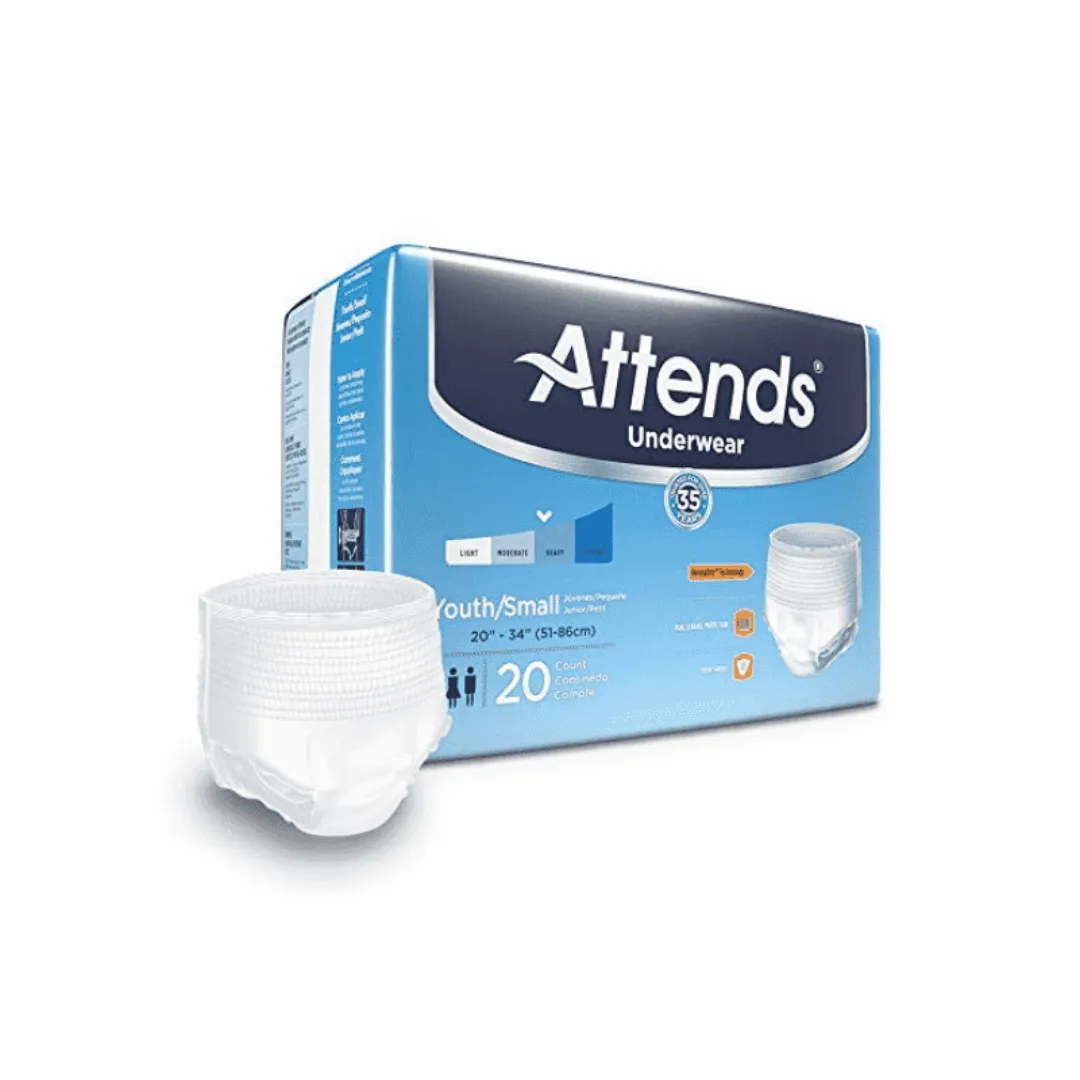 Attends Advanced Protective Underwear with Advanced DermaDry Technology for Adult Incontinence Care