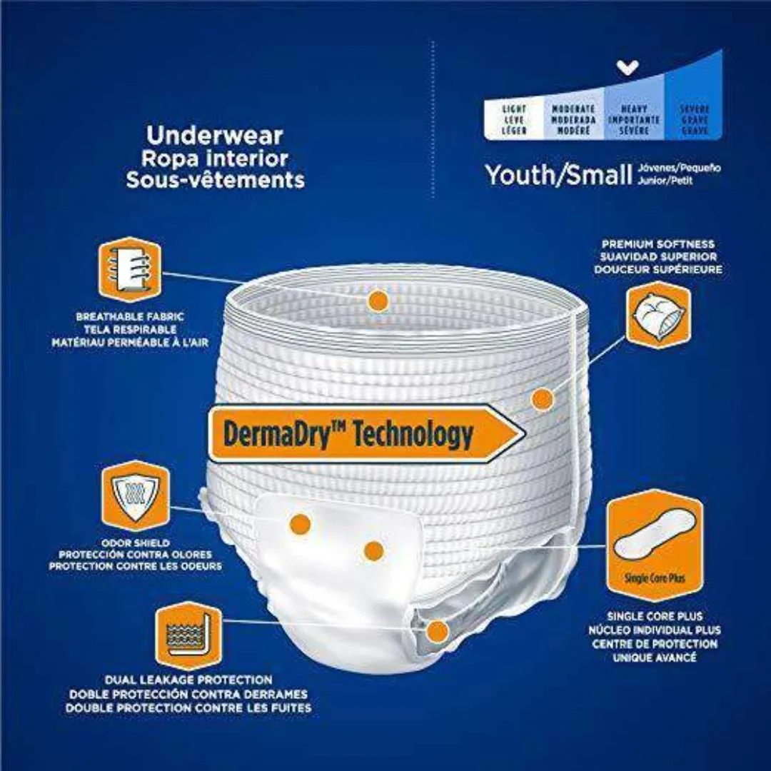 Attends Advanced Protective Underwear with Advanced DermaDry Technology for Adult Incontinence Care