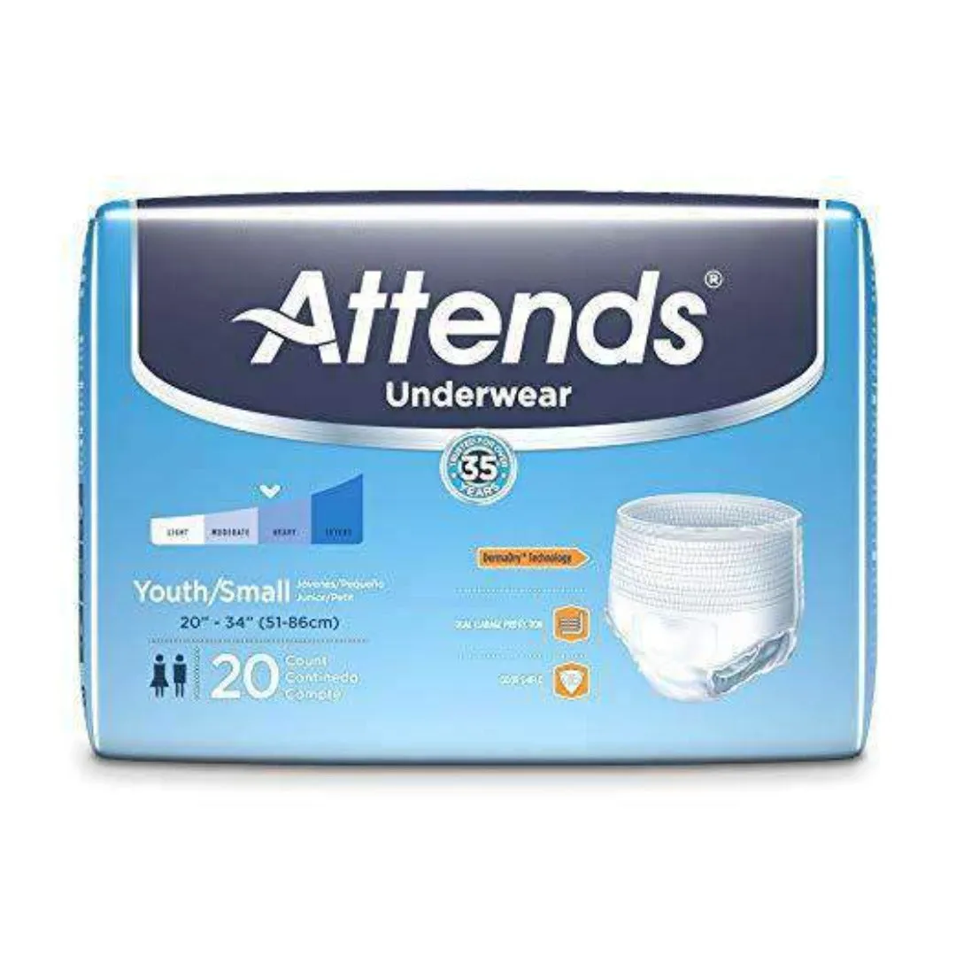 Attends Advanced Protective Underwear with Advanced DermaDry Technology for Adult Incontinence Care