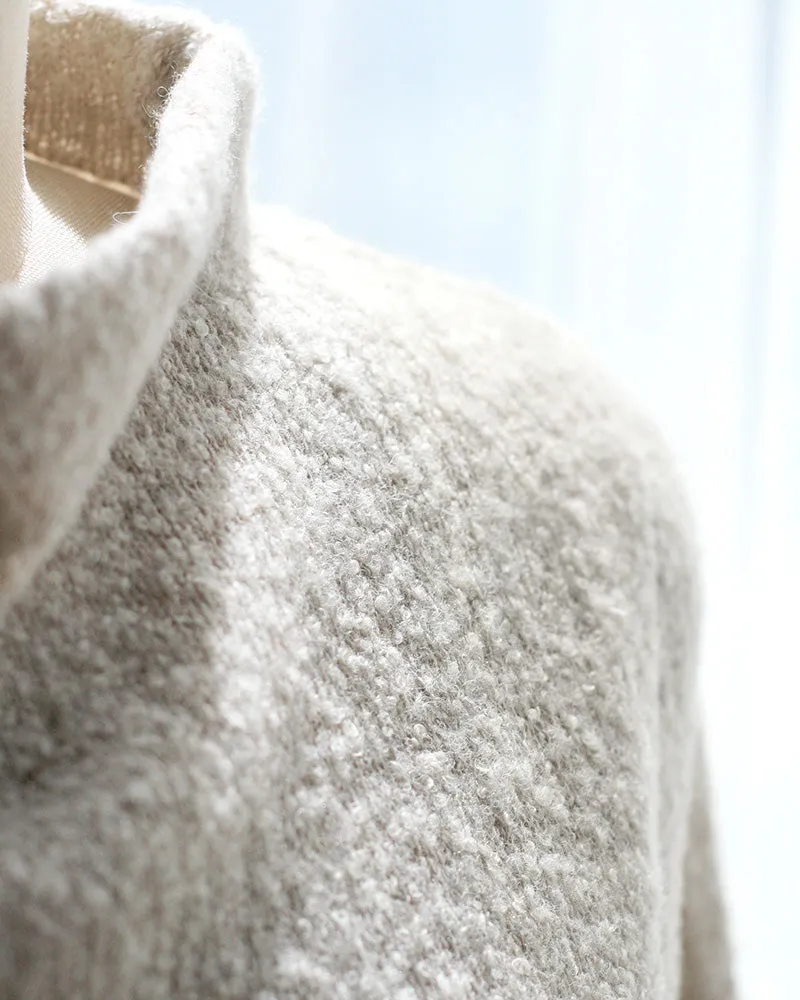 Baby Alpaca Bouclé Pullover Sweater