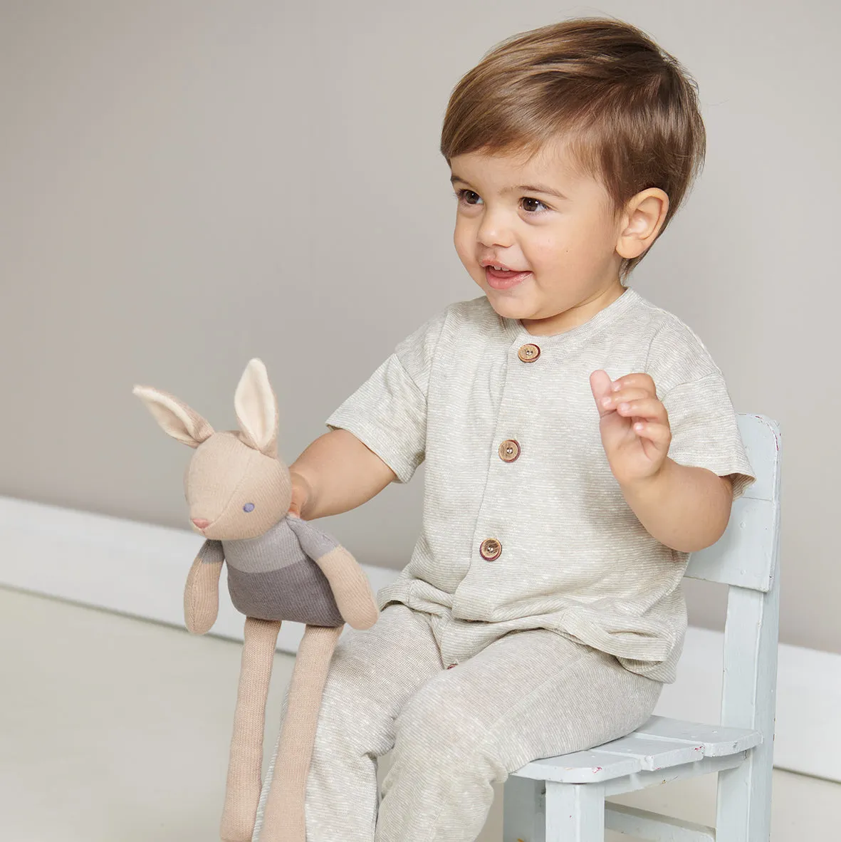 Baby Comforter, Rattle & Doll Bundle In Taupe
