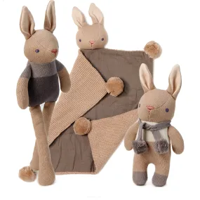 Baby Comforter, Rattle & Doll Bundle In Taupe