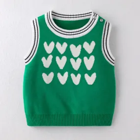 Baby Heart Knitted Casual Vest