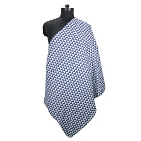 Bacati - Triangles Navy Blue Muslin Nursing Scarf