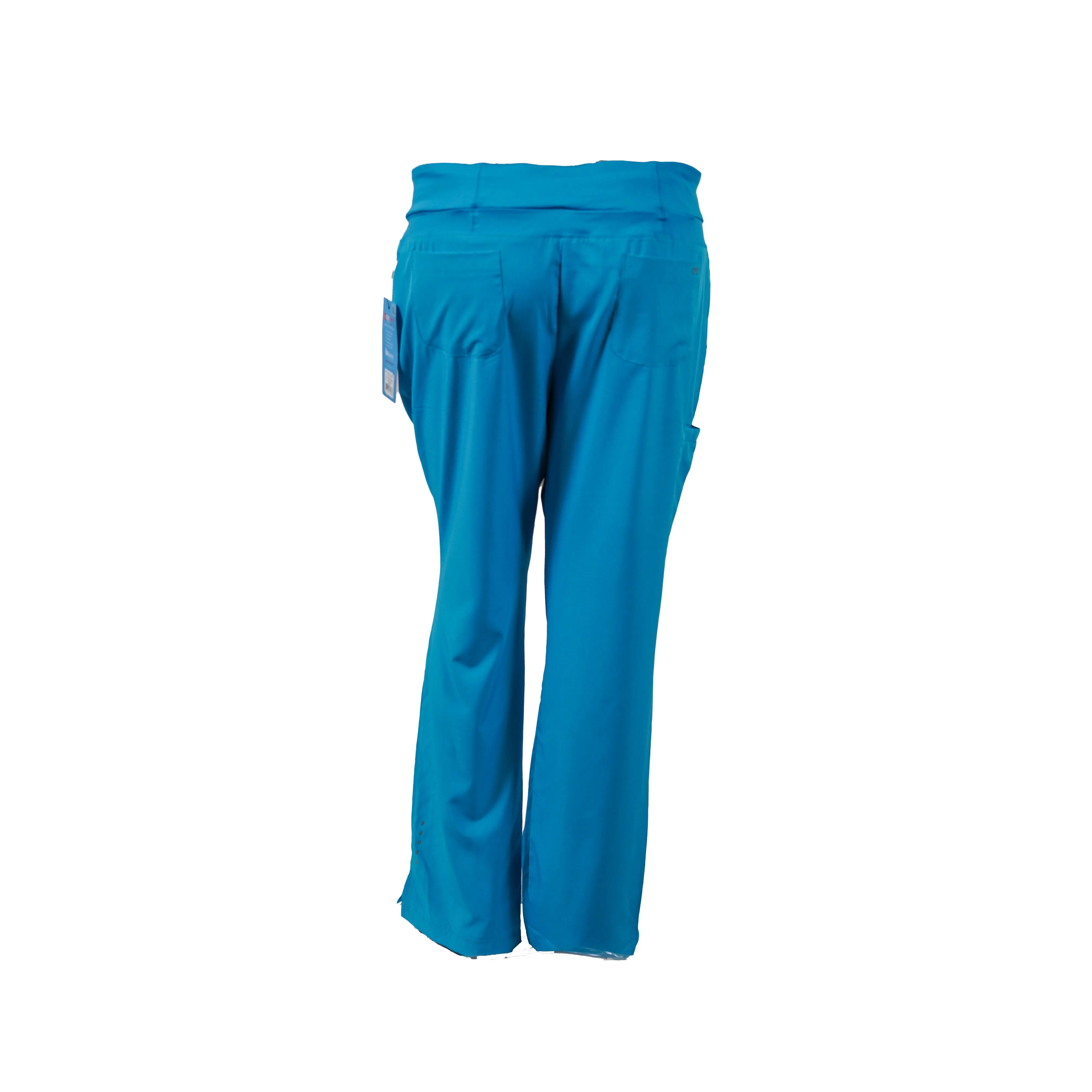 Barco One Women's Stride Yoga Style Medical Scrub Pants 5 Pockets Blue Size XL