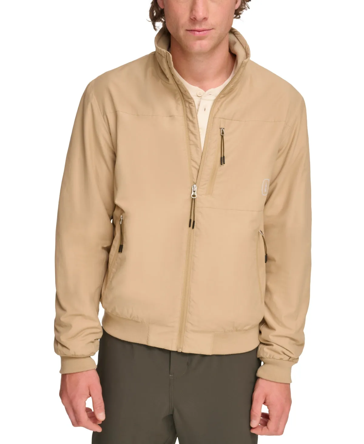 BASS OUTDOOR Mens Bomber Jacket Coat Cornstalk Beige 2XL