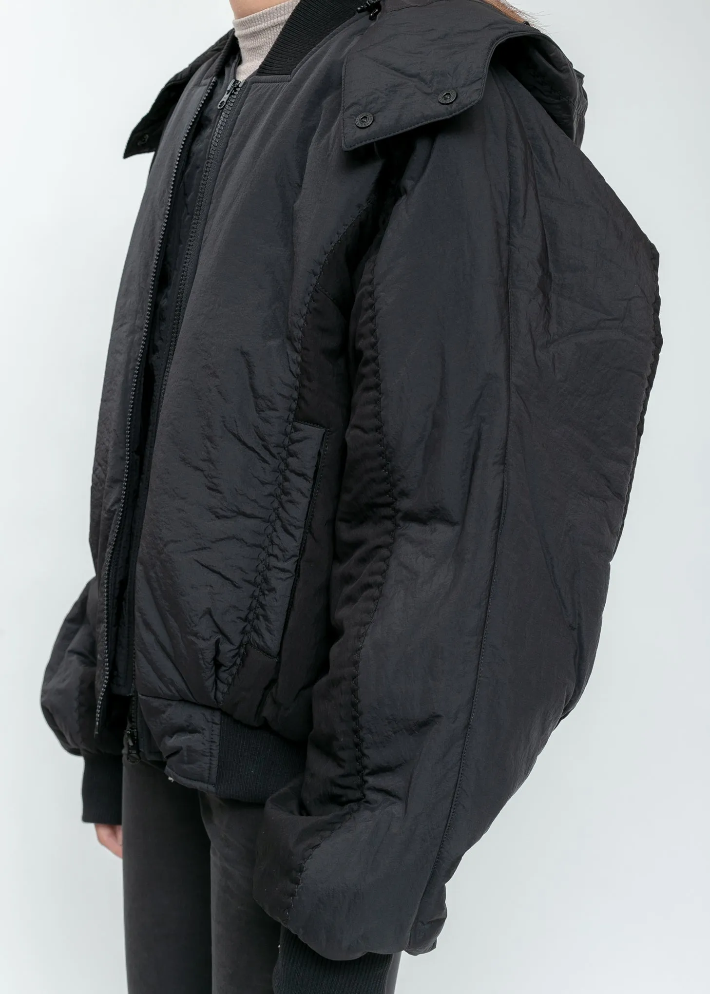 Black Hooded Bomber