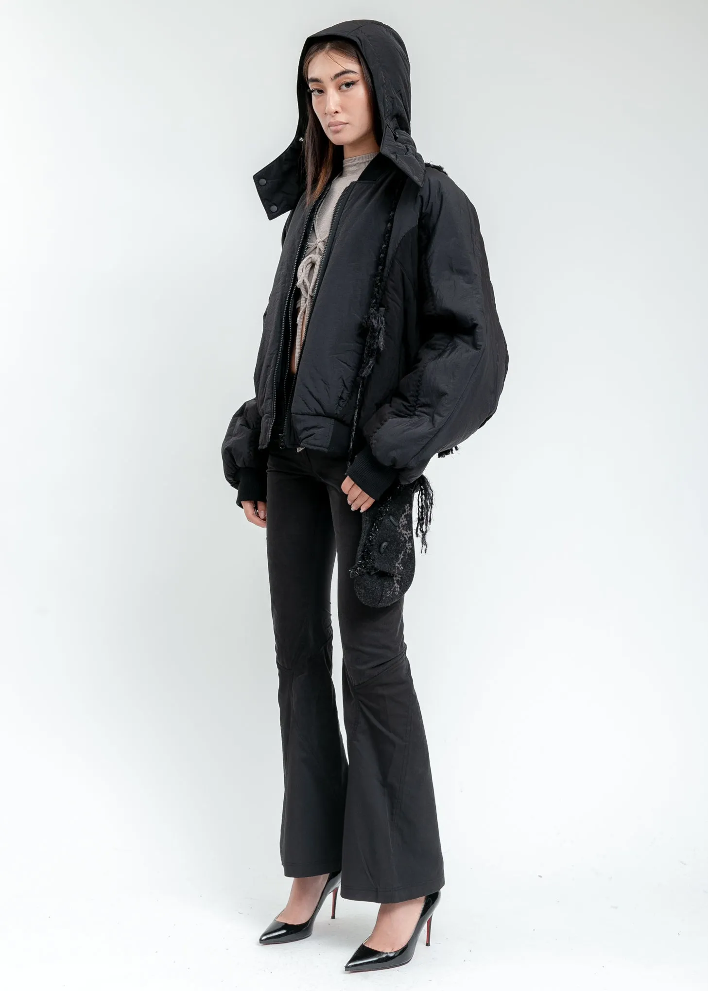 Black Hooded Bomber