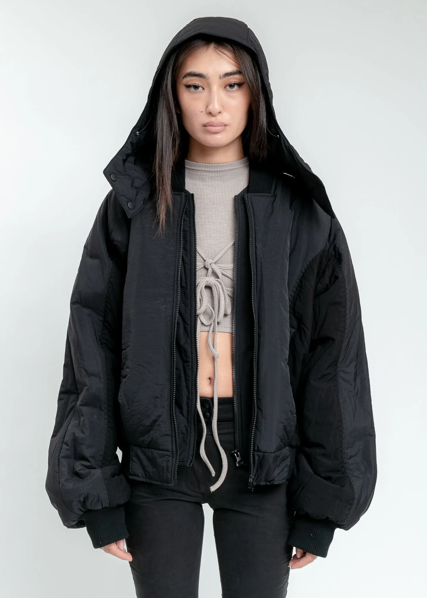 Black Hooded Bomber