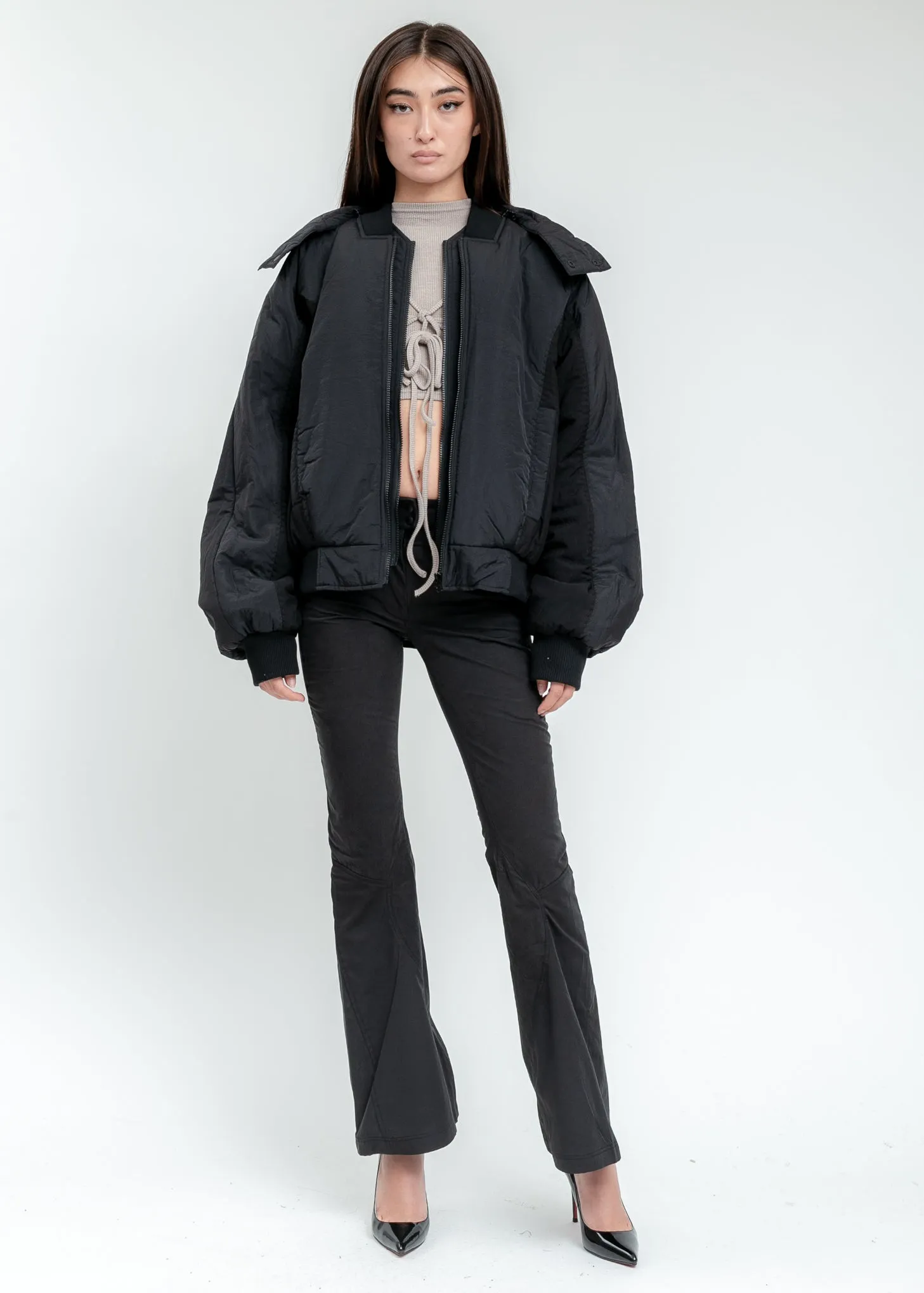Black Hooded Bomber