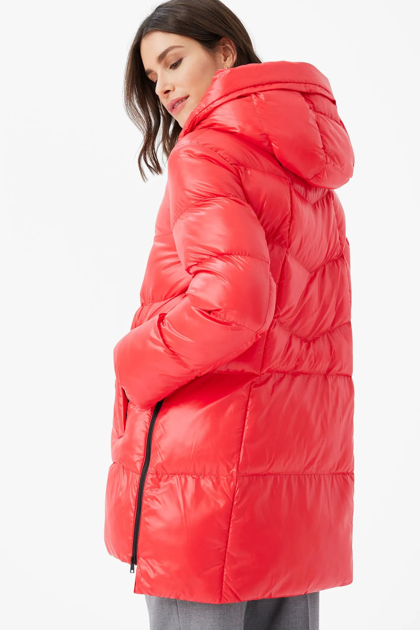 Brax Toronto Puffer Coat With Hood Candy Red 956608 86 95987340