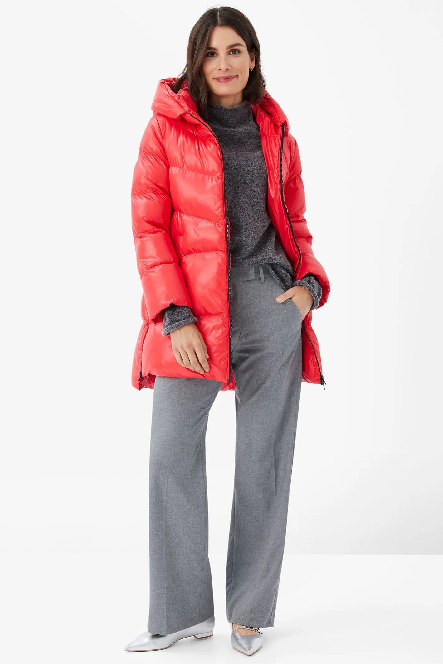 Brax Toronto Puffer Coat With Hood Candy Red 956608 86 95987340