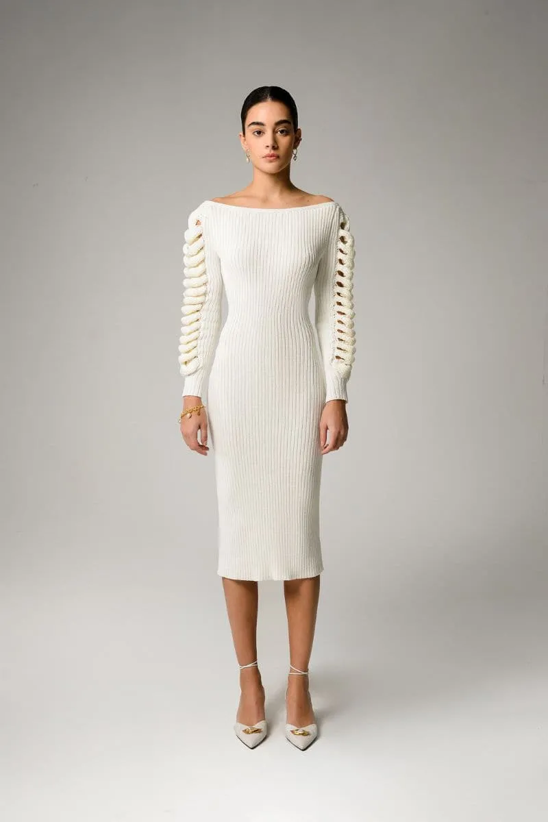 CAMELLIA KNITTED MIDI DRESS