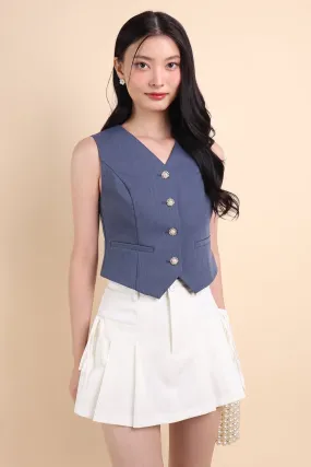 CAMU VEST TOP IN DENIM