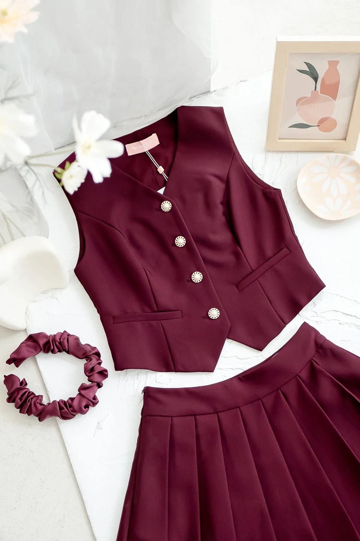 CAMU VEST TOP IN ECRU