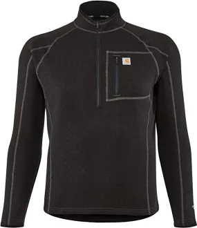 CARHARTT FORCE HEAVYWEIGHT SYNTHETIC WOOL-BLEND FLEECE BASE LAYER QUATER-ZIP TOP UH0172