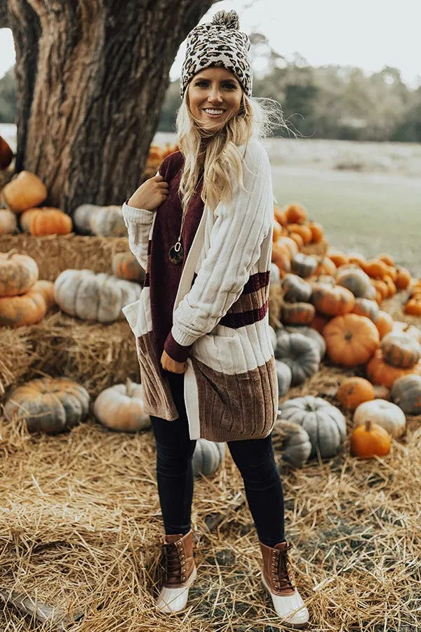 Chilly Sunsets Chenille Cardigan in Ivory