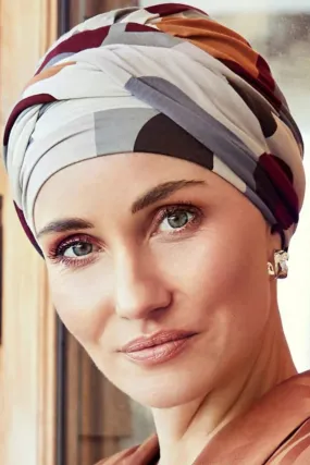 Christine Shakti Linen Turban - Caramel Graphics