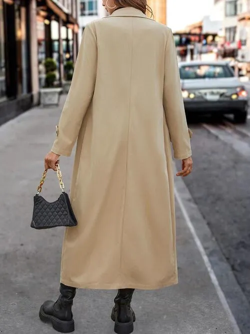 Collared Long Trench Coat