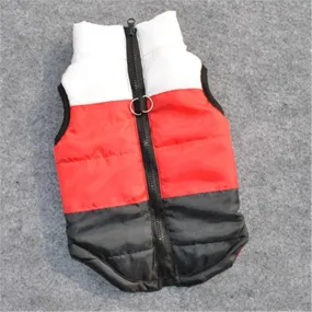 Cool Black Padded Windproof Jacket Outfit Puppy Vest